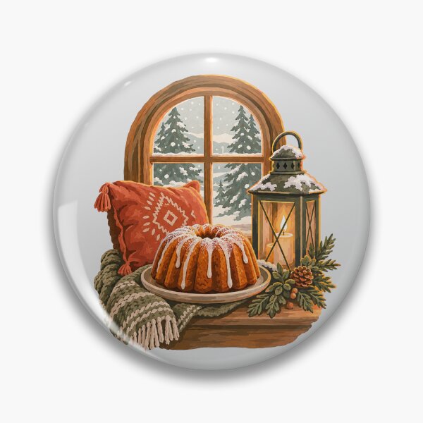 Item preview, Cozy Winter Bundt Cake by a Snowy Window designed and sold by hattie's.