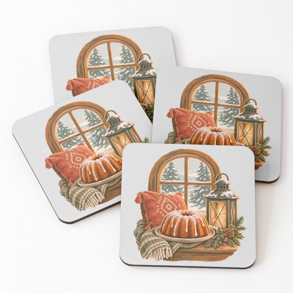 Item preview, Cozy Winter Bundt Cake by a Snowy Window designed and sold by hattie's.