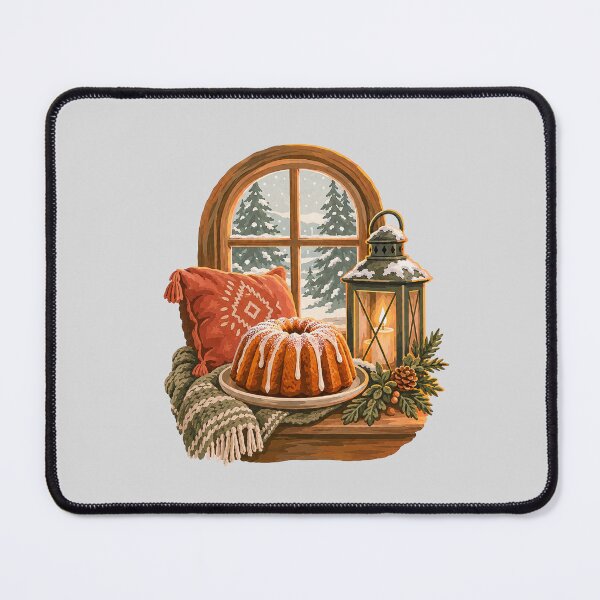Item preview, Cozy Winter Bundt Cake by a Snowy Window designed and sold by hattie's.