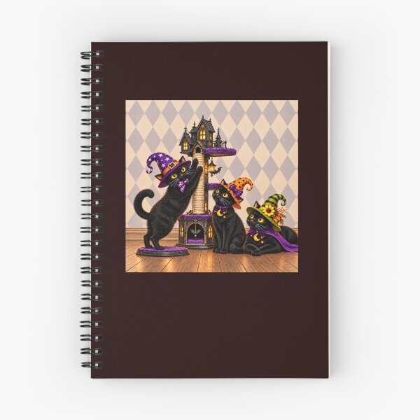 Item preview, The Haunted Scratching Post — Three Black Cats designed and sold by Novel Works Studio.