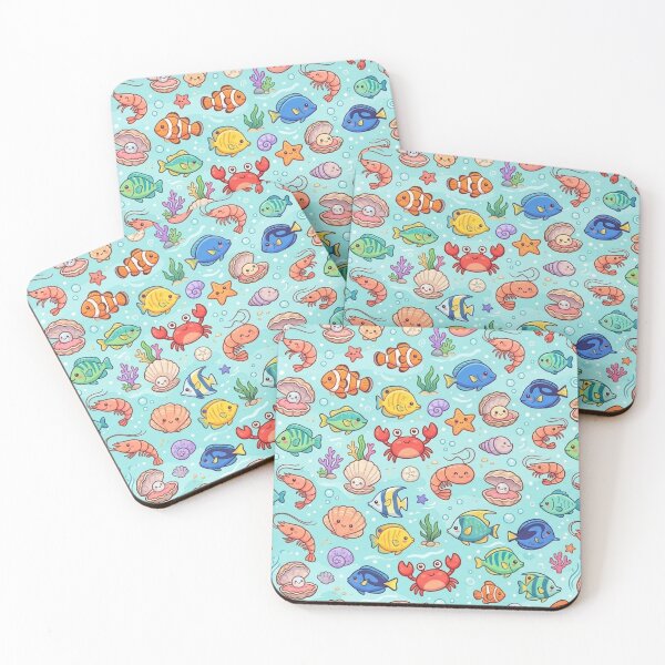 Item preview, Cute Kawaii Sea Life Pattern designed and sold by lungpleecha.