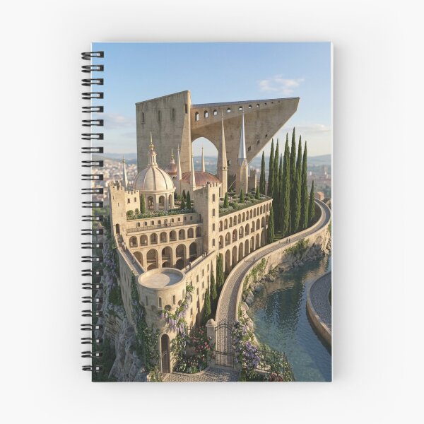 Item preview, Fantastical fantasy castle illustration surreal art designed and sold by Vintage Designs +.