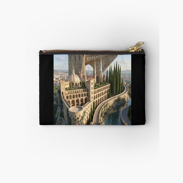 Item preview, Fantastical fantasy castle illustration surreal art designed and sold by Vintage Designs +.