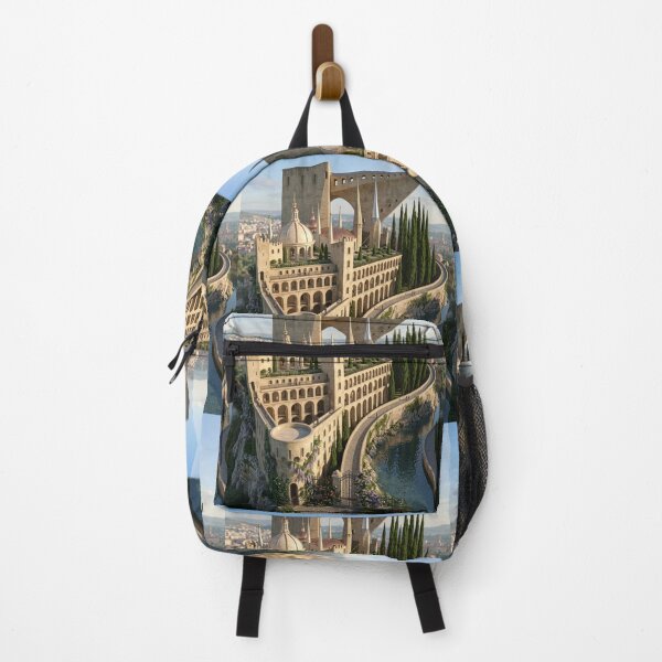 Item preview, Fantastical fantasy castle illustration surreal art designed and sold by Vintage Designs +.