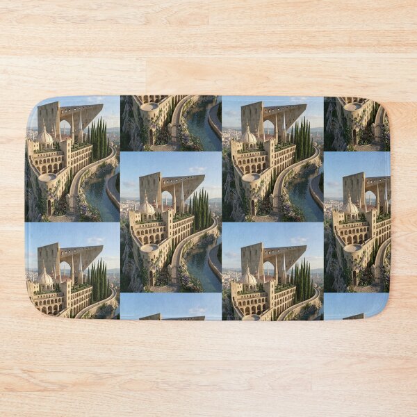 Item preview, Fantastical fantasy castle illustration surreal art designed and sold by Vintage Designs +.