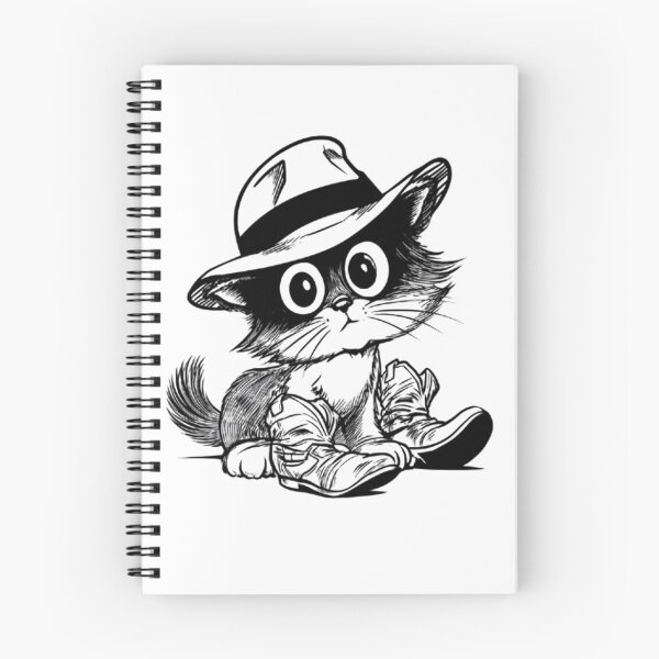 Item preview, Charming Cartoon Cat in Boots and Hat designed and sold by Retro Whimsy.
