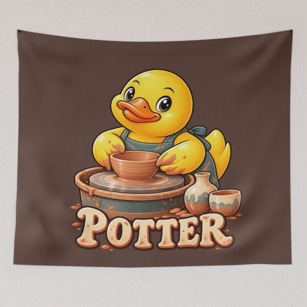 Item preview, Potter Rubber Duck Ceramic Artist Character designed and sold by BROHLine Studio.