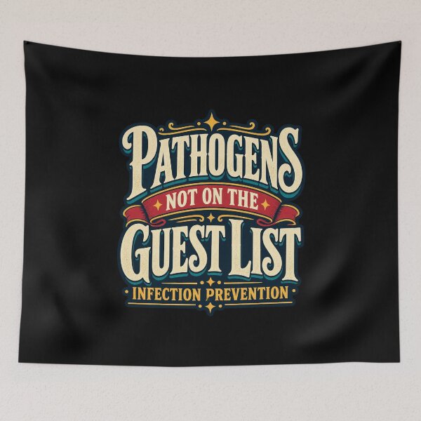 Item preview, Pathogens Not on the Guest List Infection Preventionist designed and sold by MOTIFOLK.