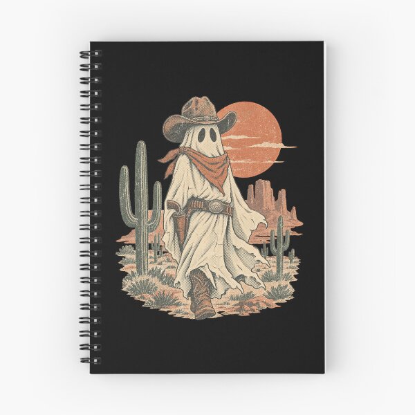 Item preview, Halloween Cowboy Ghost Western Desert Cactus Sunset Artwork designed and sold by Aqouiatiqe.