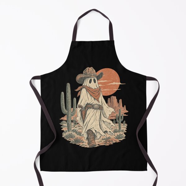 Item preview, Halloween Cowboy Ghost Western Desert Cactus Sunset Artwork designed and sold by Aqouiatiqe.