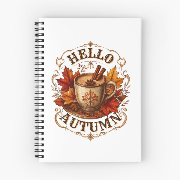 Item preview, Hello Autumn Cozy Pumpkin Spice Coffee And Maple Leaves Art designed and sold by Créative touche .