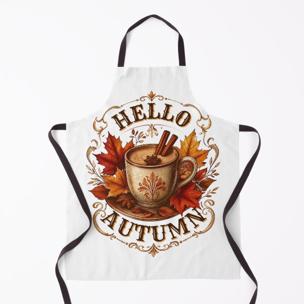 Item preview, Hello Autumn Cozy Pumpkin Spice Coffee And Maple Leaves Art designed and sold by Créative touche .