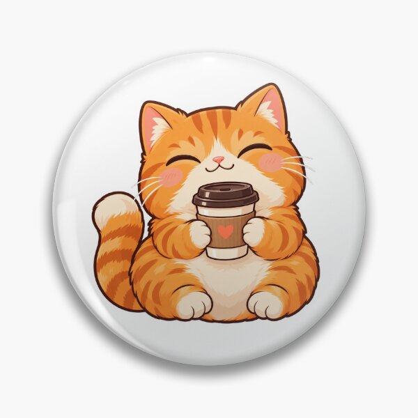 Item preview, Cute Orange Tabby Cat Iced Coffee Sticker designed and sold by panumas720.