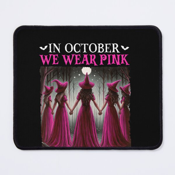 Item preview, October We Wear Pink Witch Halloween Awareness designed and sold by LouisaOReilly.
