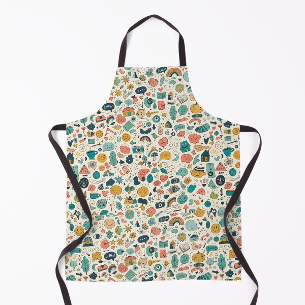 Item preview, A Whimsical Hand Drawn Folk Art Doodle Pattern designed and sold by ART ATTACK ZONE.