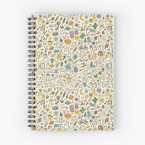 Item preview, C Whimsical Hand Drawn Folk Art Doodle Pattern designed and sold by ART ATTACK ZONE.