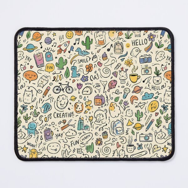 Item preview, C Whimsical Hand Drawn Folk Art Doodle Pattern designed and sold by ART ATTACK ZONE.