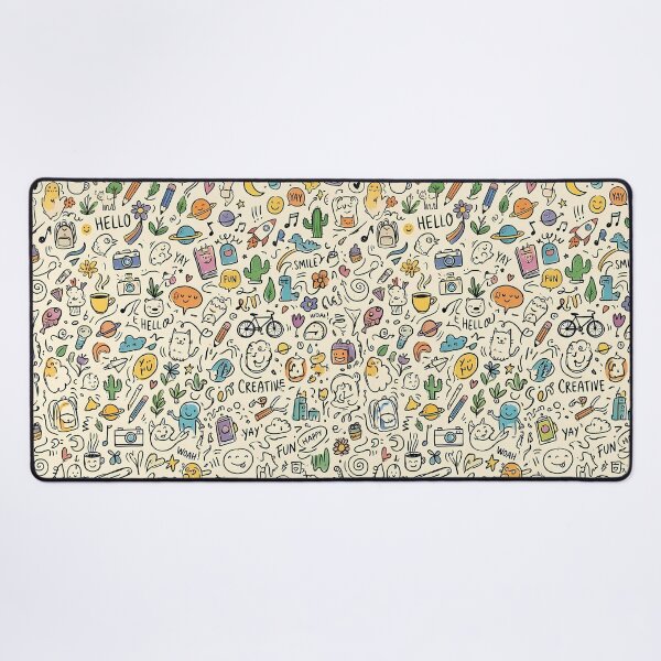 Item preview, C Whimsical Hand Drawn Folk Art Doodle Pattern designed and sold by ART ATTACK ZONE.