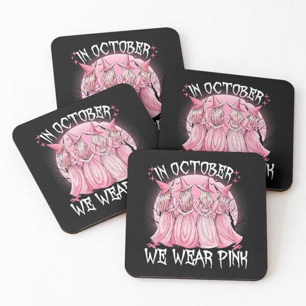 Item preview, October We Wear Pink Witch Breast Cancer Awareness designed and sold by stershopepie.