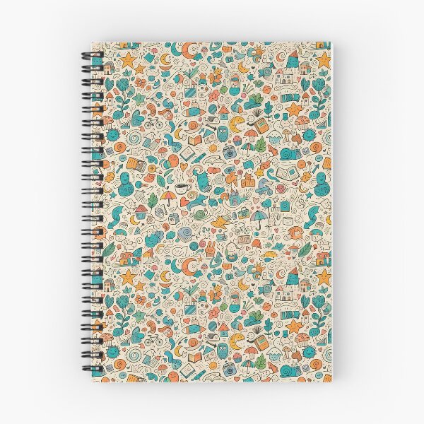 Item preview, D Whimsical Hand Drawn Folk Art Doodle Pattern designed and sold by ART ATTACK ZONE.