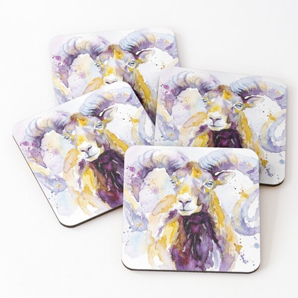 Item preview, Mouflon, Curled Horns in Purple and Gold designed and sold by caracatita75.