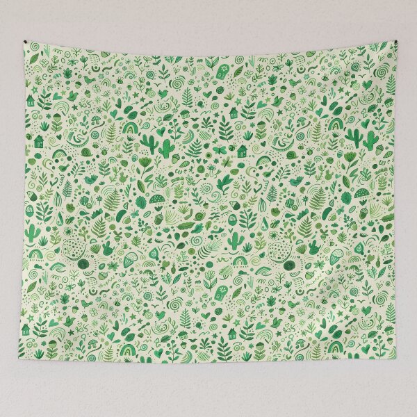 Item preview, G Whimsical Hand Drawn Folk Art Doodle Pattern designed and sold by ART ATTACK ZONE.