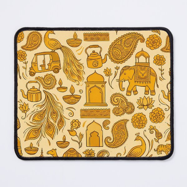 Item preview, I Whimsical Hand Drawn Folk Art Doodle Pattern designed and sold by ART ATTACK ZONE.