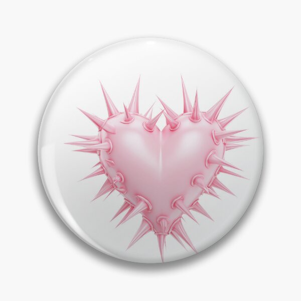 Item preview, Pink Spiked Heart – Pastel Goth Aesthetic Art designed and sold by Audra-studio.