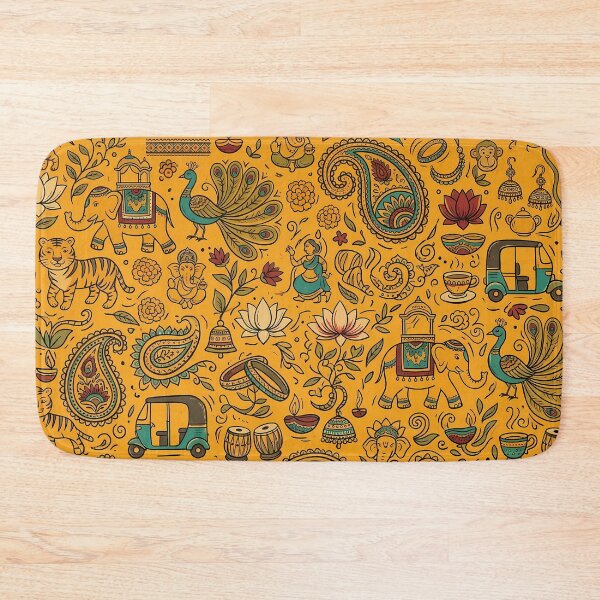 Item preview, J Whimsical Hand Drawn Folk Art Doodle Pattern designed and sold by ART ATTACK ZONE.