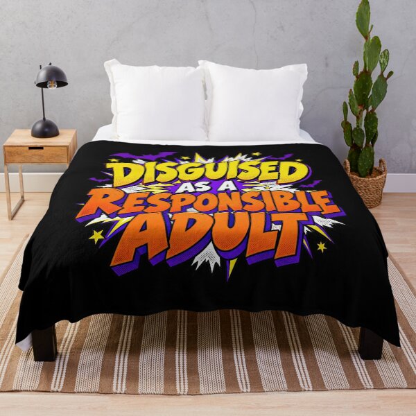 Item preview, Disguised As A Responsible Adult Comic Pop Artwork Quote designed and sold by Aqouiatiqe.