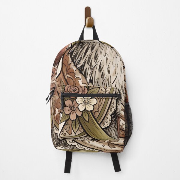 Item preview, Vintage Cottagecore Chicken in Bonnet Floral Illustration designed and sold by ZahraaStudio.