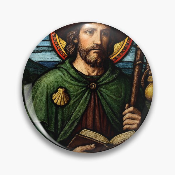 Item preview, Saint James Pilgrim Stained Glass designed and sold by Sybille-Yates.