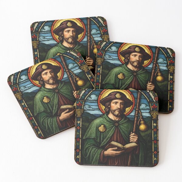 Item preview, Saint James Pilgrim Stained Glass designed and sold by Sybille-Yates.