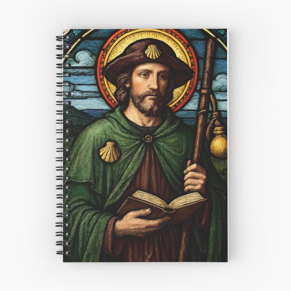 Item preview, Saint James Pilgrim Stained Glass designed and sold by Sybille-Yates.