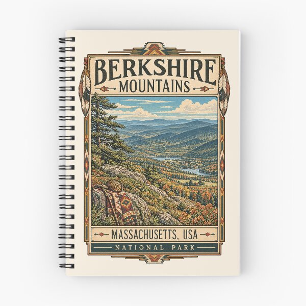 Item preview, Berkshire Mountains, Massachusetts, USA [Vintage Illustration] designed and sold by elektronen.