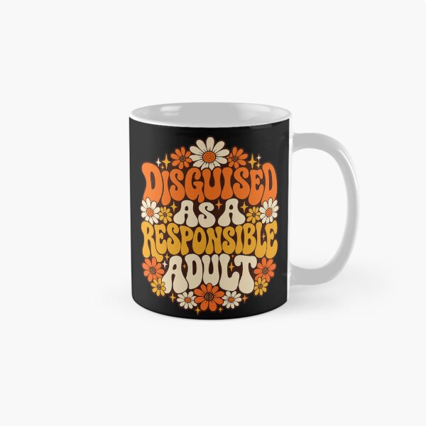 Item preview, Disguised As A Responsible Adult 70s Groovy Daisy Artwork designed and sold by Felinefinesse.