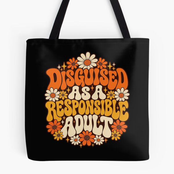 Item preview, Disguised As A Responsible Adult 70s Groovy Daisy Artwork designed and sold by Felinefinesse.