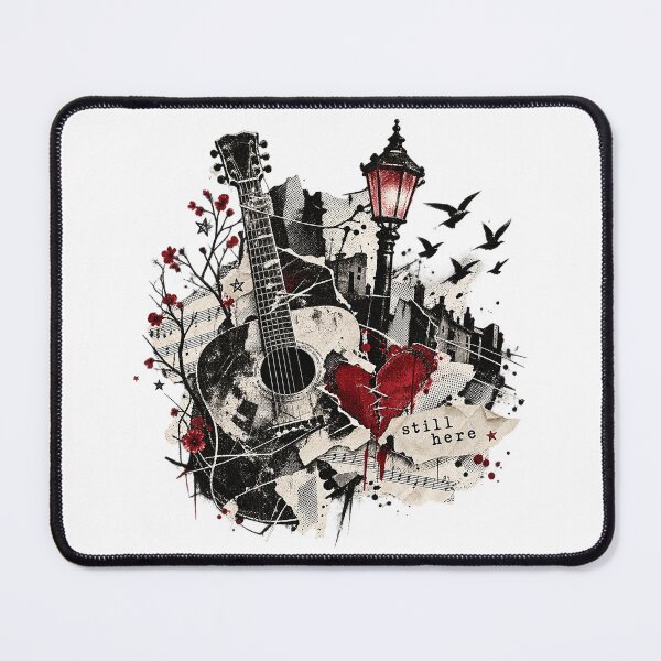 Item preview, Echoes of Resilience Vintage Acoustic Guitar Collage designed and sold by zzz888.