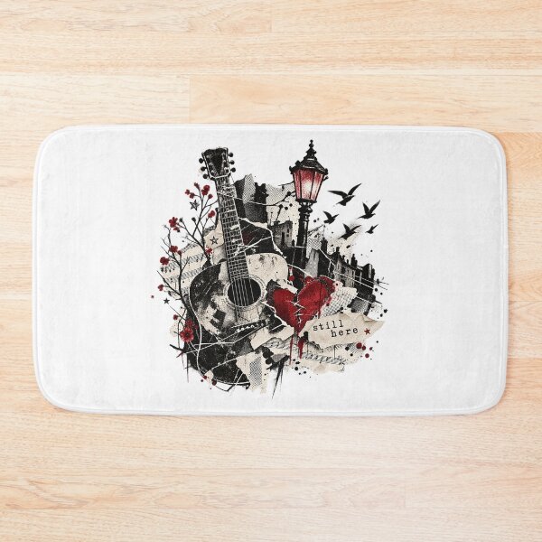 Item preview, Echoes of Resilience Vintage Acoustic Guitar Collage designed and sold by zzz888.