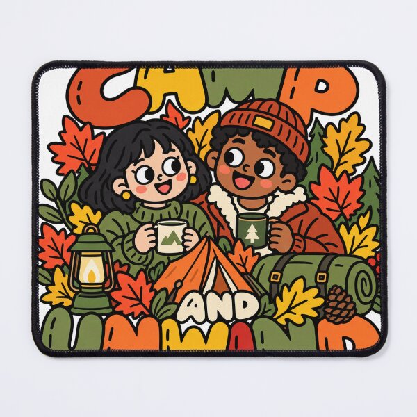 Item preview, Camp And Unwind Cute Autumn Travel Cartoon designed and sold by The198X.
