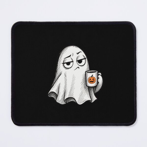 Item preview, Boo Sheet Funny Grumpy Ghost Pumpkin Coffee Mug Artwork designed and sold by Aqouiatiqe.