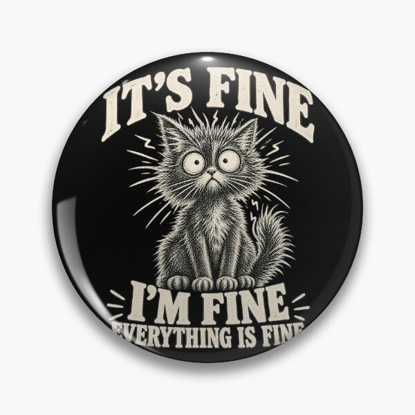 Item preview, Its Fine Im Fine Everything Fine Steaming Coffee Feline designed and sold by yassin-stags.