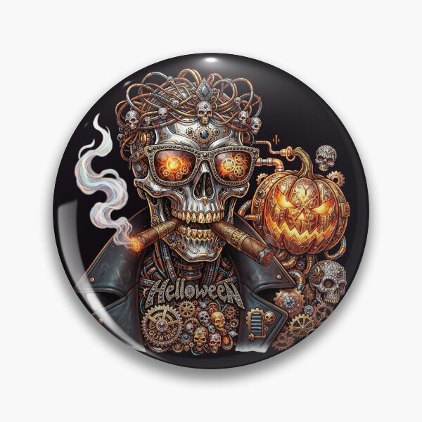 Item preview, Halloween Steampunk Skull Cyborg Gears Cigar designed and sold by Voodoo Store Paranormal Collections.
