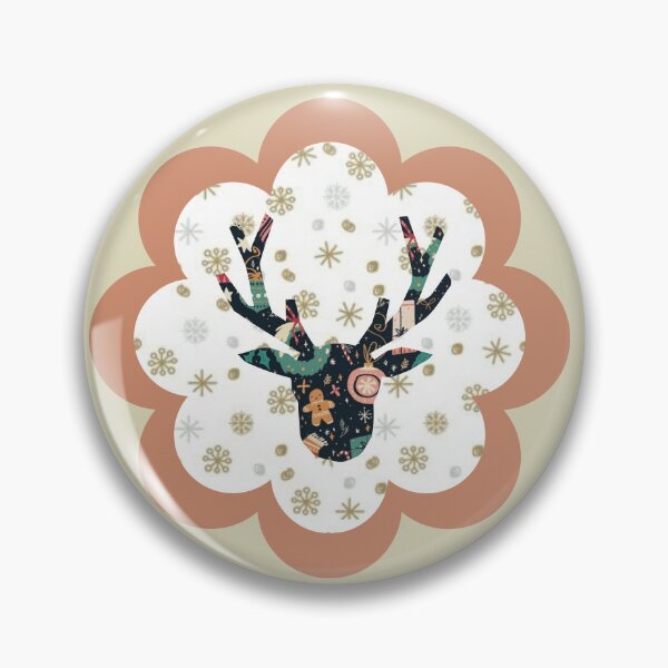 Item preview, Rustic Reindeer Silhouette with Pink Plaid Pattern Holiday Decor Art designed and sold by Liberarteprint.
