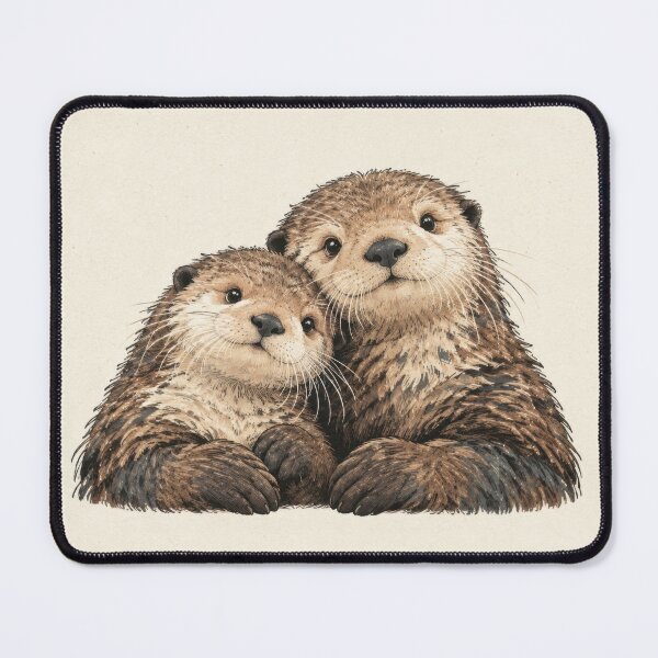 Item preview, Two otters showing friendship designed and sold by anytka.