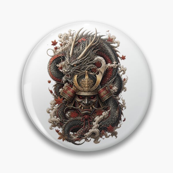 Item preview, ArtJapaneseDragonSamuraiMask designed and sold by Artrendzs.