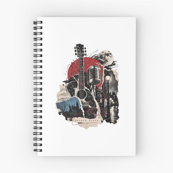 Item preview, Midnight Melody Vintage Guitar and Retro Microphone Collage designed and sold by zzz888.