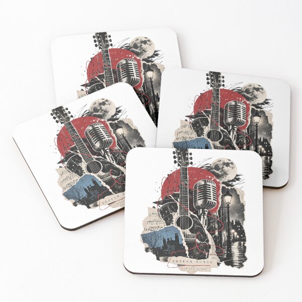 Item preview, Midnight Melody Vintage Guitar and Retro Microphone Collage designed and sold by zzz888.