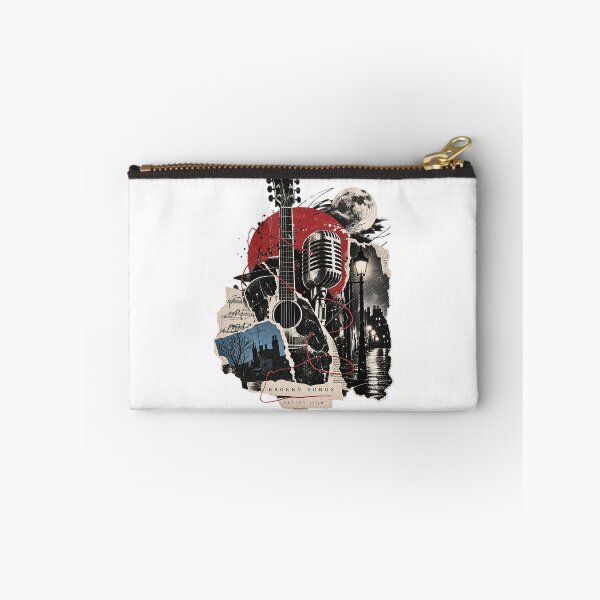 Item preview, Midnight Melody Vintage Guitar and Retro Microphone Collage designed and sold by zzz888.