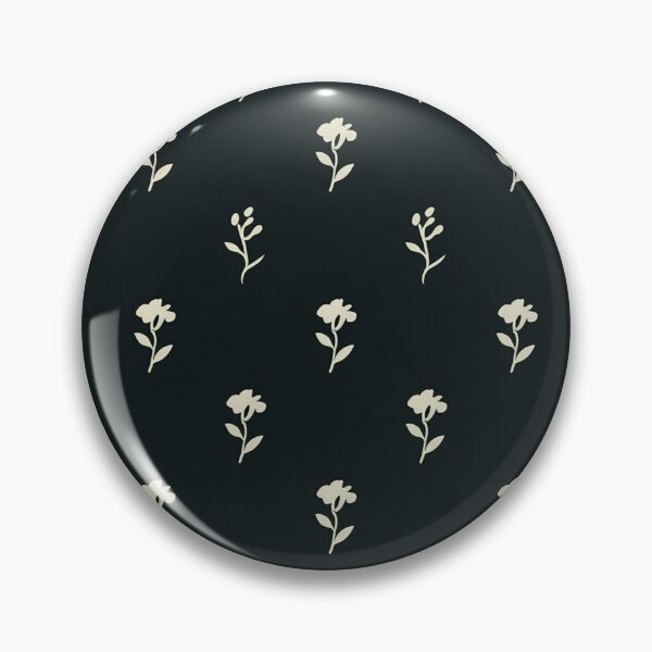 Item preview, Floral Sprig Pattern Black and Cream designed and sold by Mindful Wall Art Studio.